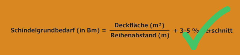 Bedarfsermittlung Mengenberechnung Holzschindeln